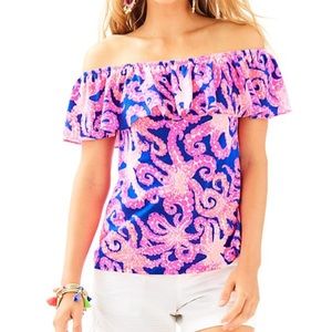 XL La Fortuna top in Mocean print